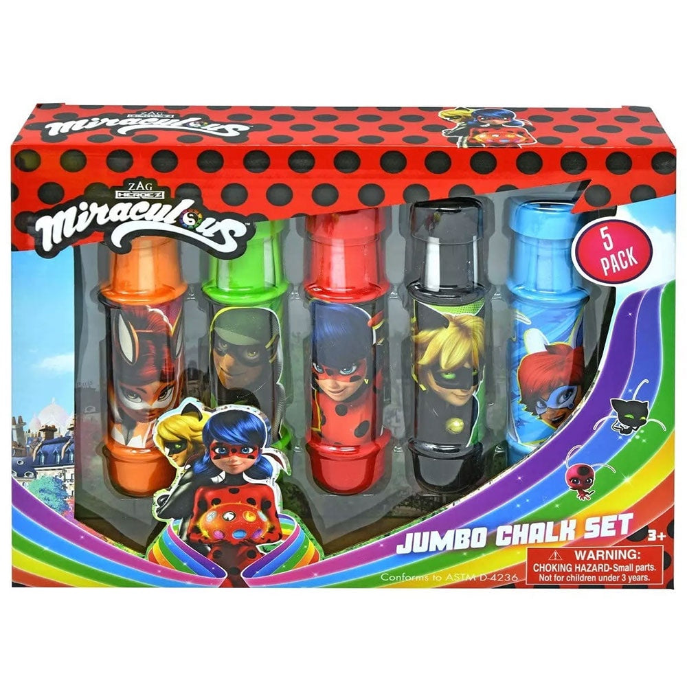 Disney Miraculous Ladybug 5-piece Jumbo Chalk Set