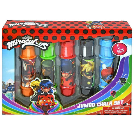 Disney Miraculous Ladybug 5-piece Jumbo Chalk Set