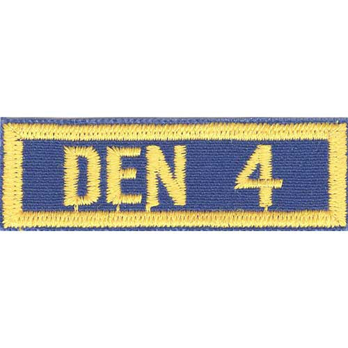 Cub Scout Den Numeral Emblem 4