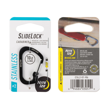 Nite Ize Slidelock Carabiner Steel Size 2