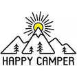 Sticker Art Happy Camper Sticker