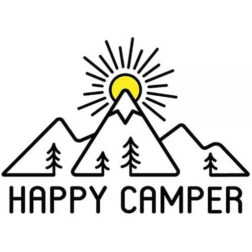 Sticker Art Happy Camper Sticker
