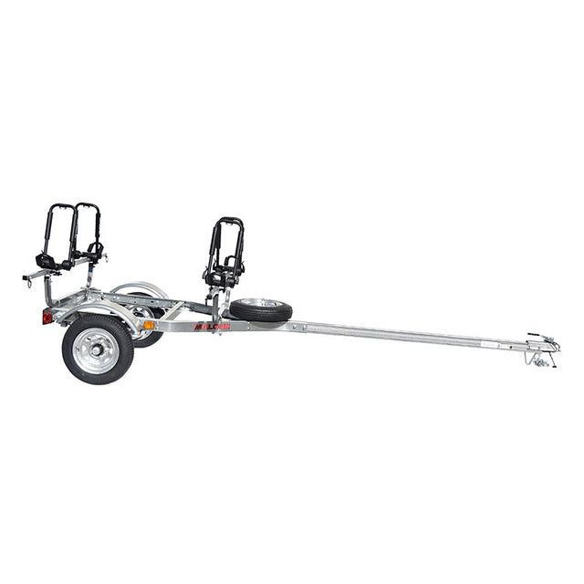 Malone MicroSport 2 Kayak Trailer Package with 2 Sets J-Racks & Spare Tire