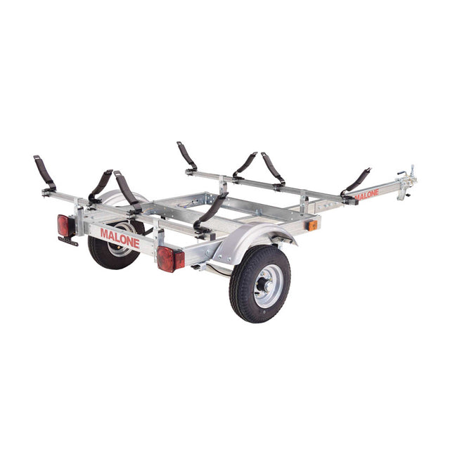 Malone EcoLight 2 Kayak Trailer Package with 2 V-Racks