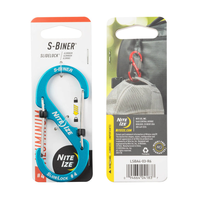 Nite Ize S-Biner Locking Dual Carabiner Aluminum Single Size 4
