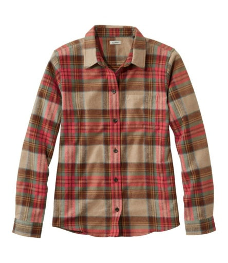 L.L. Bean Women's Scotch Plaid Flannel Shirt, Relaxed