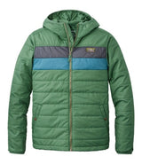 L.L. Bean Men's Mountain Classic Puffer Hooded Jacket, Colorblock